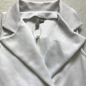 Bodysuit with tuxedo collar detail